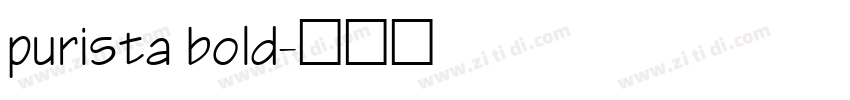 purista bold字体转换